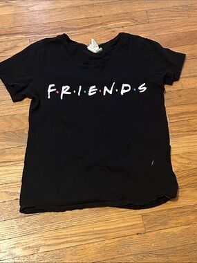 Black 'FRIENDS' Logo Tee